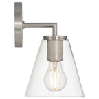Katie 1 Light Wall Sconce, Brushed Steel