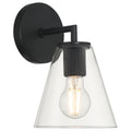 Katie 1 Light Wall Sconce, Matte Black