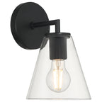 Katie 1 Light Wall Sconce, Matte Black