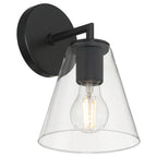 Katie 1 Light Wall Sconce, Matte Black