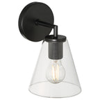 Katie 1 Light Wall Sconce, Matte Black