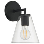 Katie 1 Light Wall Sconce, Matte Black