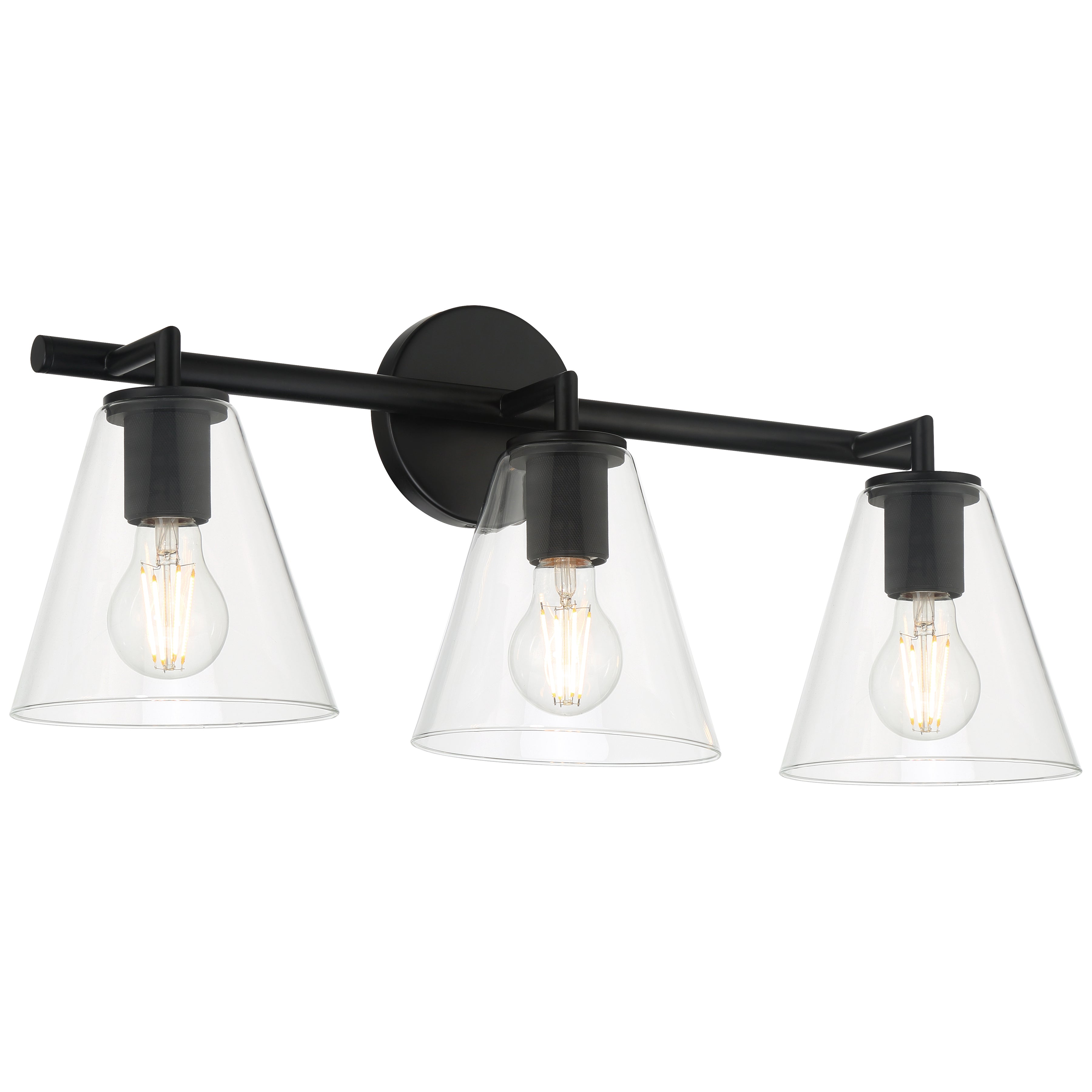 Katie 3 Light Vanity, Matte Black