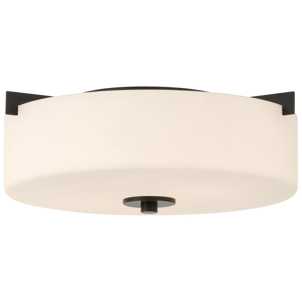 Rachel 2 Light Flush Mount, Matte Black