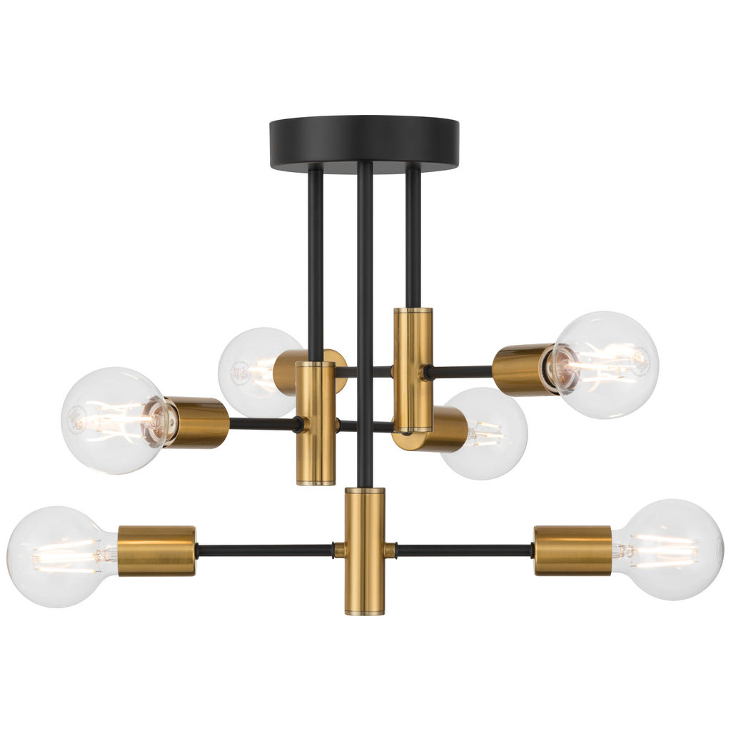 Sean 6 Adjustable Light Semi Flush