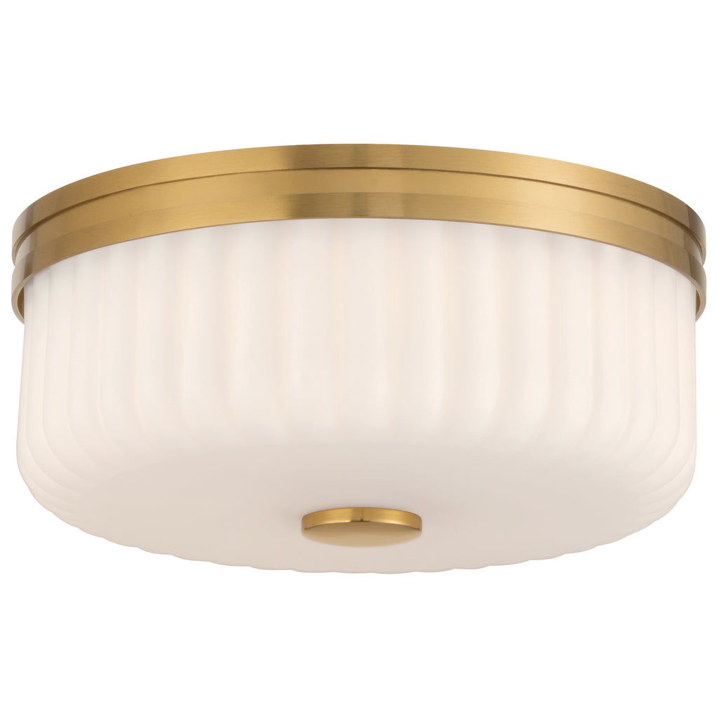 Daniella 3CCT LED Flush Mount, Antique Brass