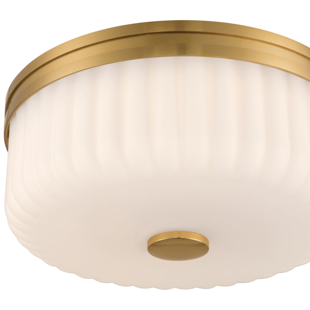Daniella 3CCT LED Flush Mount, Antique Brass