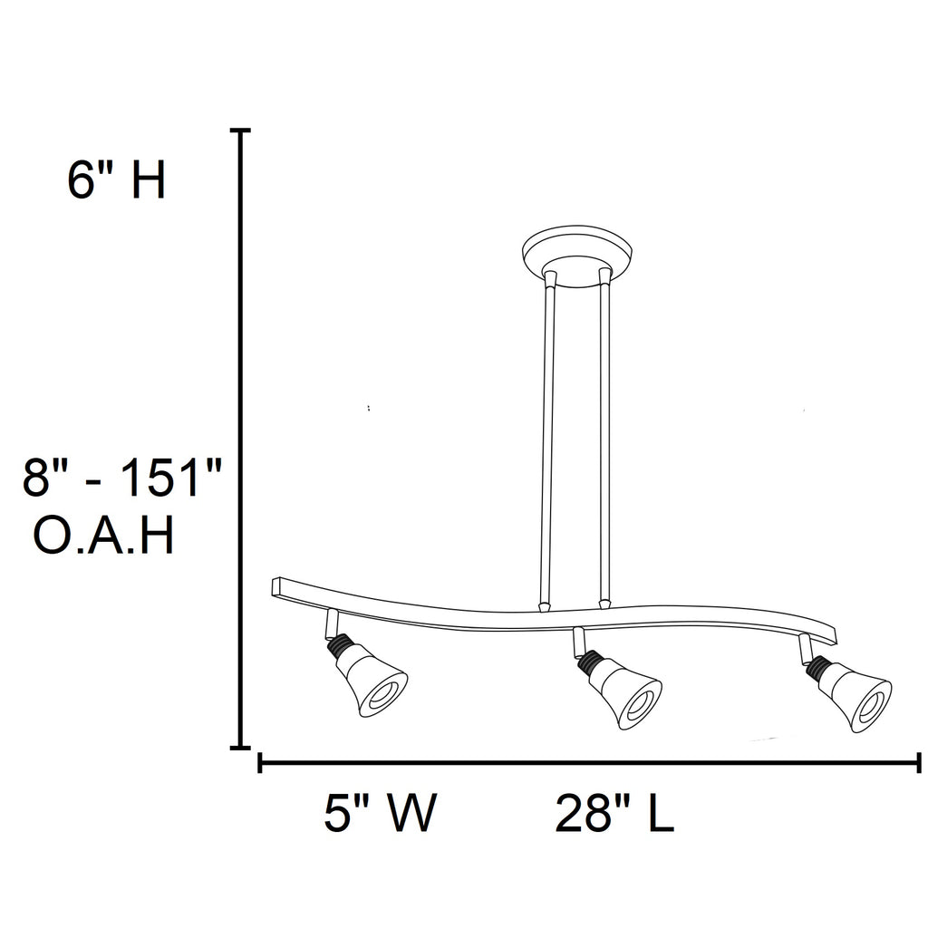 Access Lighting Optix 3 Light LED Pendant Spotlight, image 2