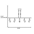 Access Lighting Sleek 5 Light LED Pendant Spotlight, image 2