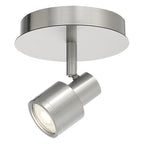 Lincoln 1 Light Adjustable LED Flush Mount, Brushed Steel