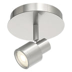 Lincoln 1 Light Adjustable LED Flush Mount, Brushed Steel