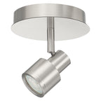 Lincoln 1 Light Adjustable LED Flush Mount, Brushed Steel