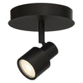 Lincoln 1 Light Adjustable LED Flush Mount, Matte Black