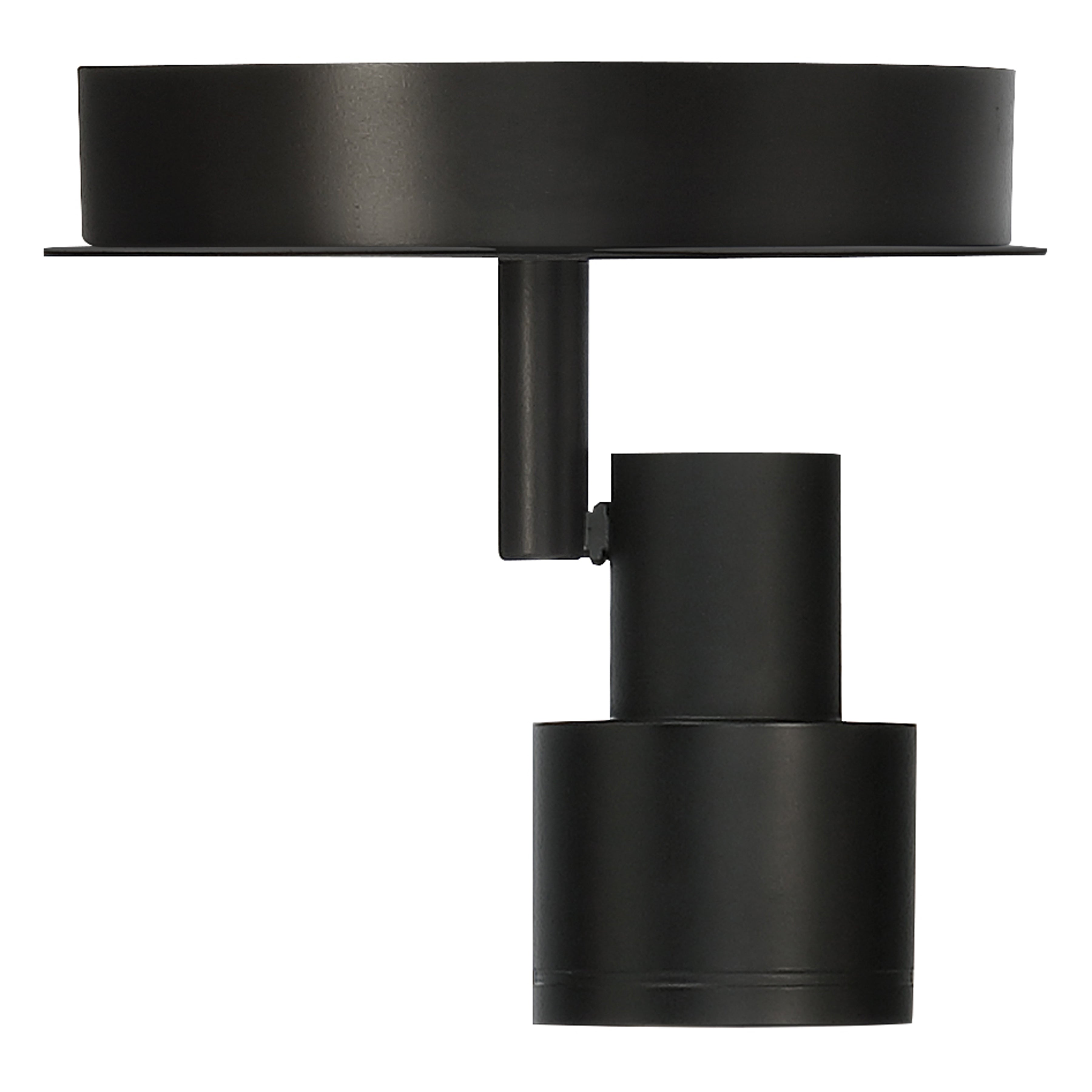 Lincoln 1 Light Adjustable LED Flush Mount, Matte Black