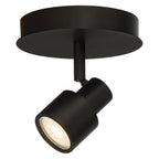 Lincoln 1 Light Adjustable LED Flush Mount, Matte Black