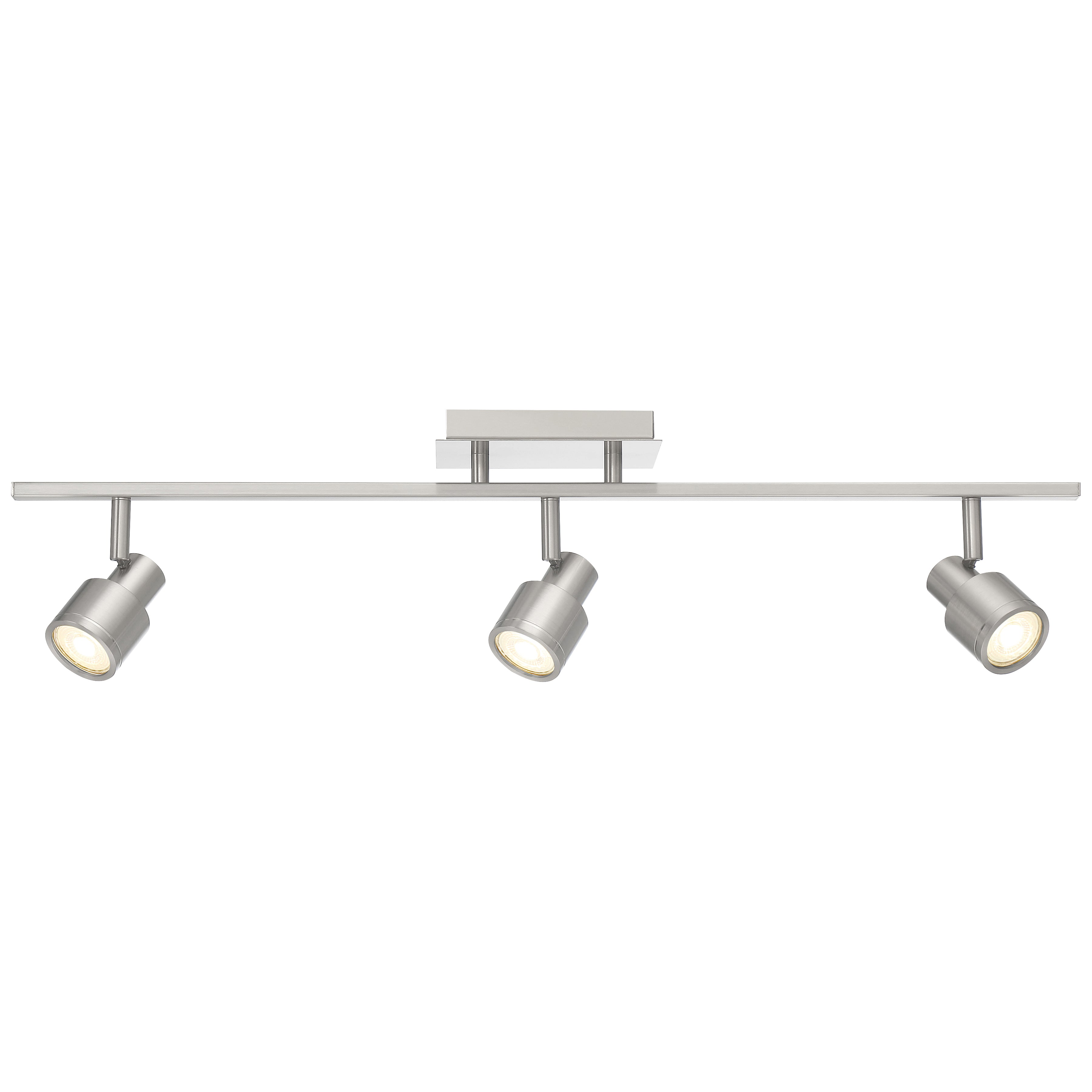 Lincoln 3 Light Adjustable LED Track, Brushed Steel