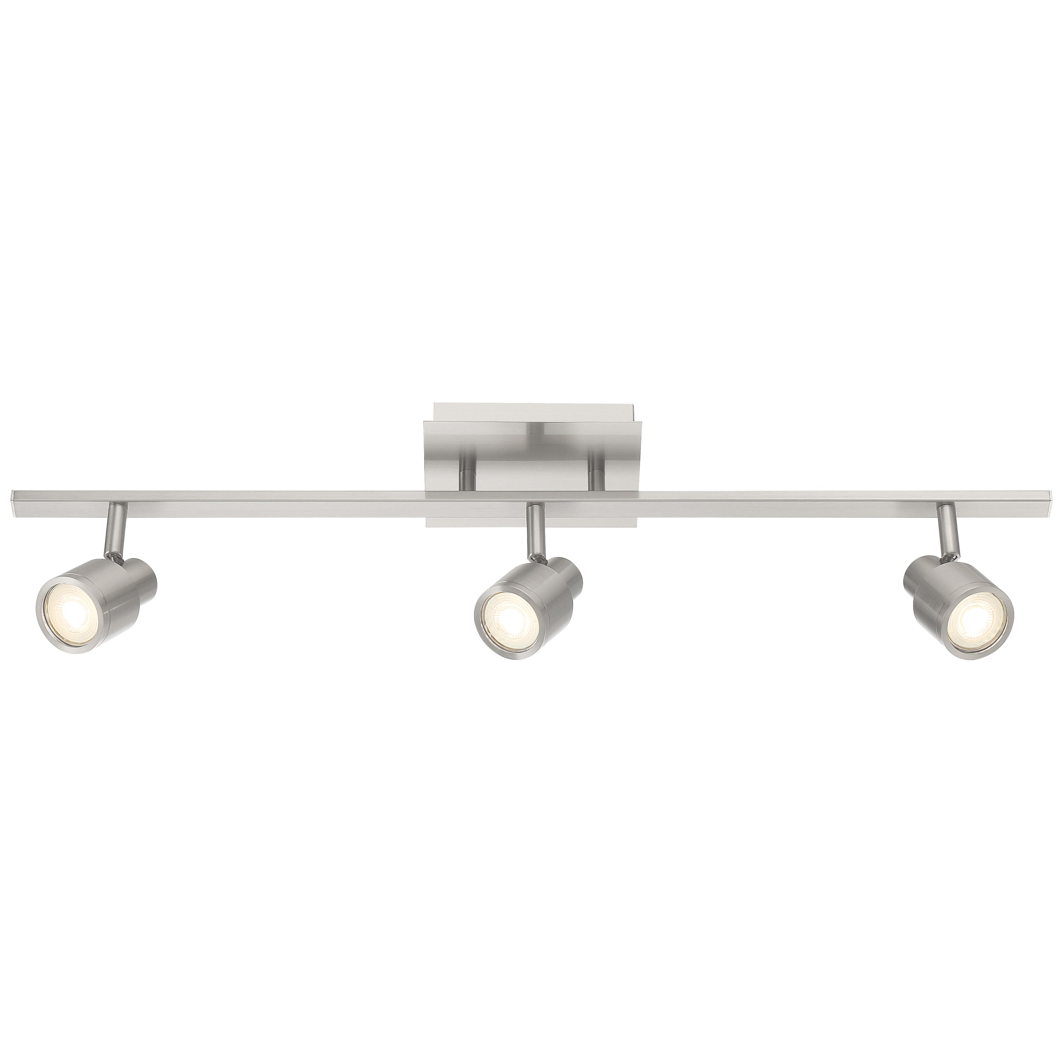 Lincoln 3 Light Adjustable LED Track, Brushed Steel