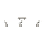Lincoln 3 Light Adjustable LED Track, Brushed Steel