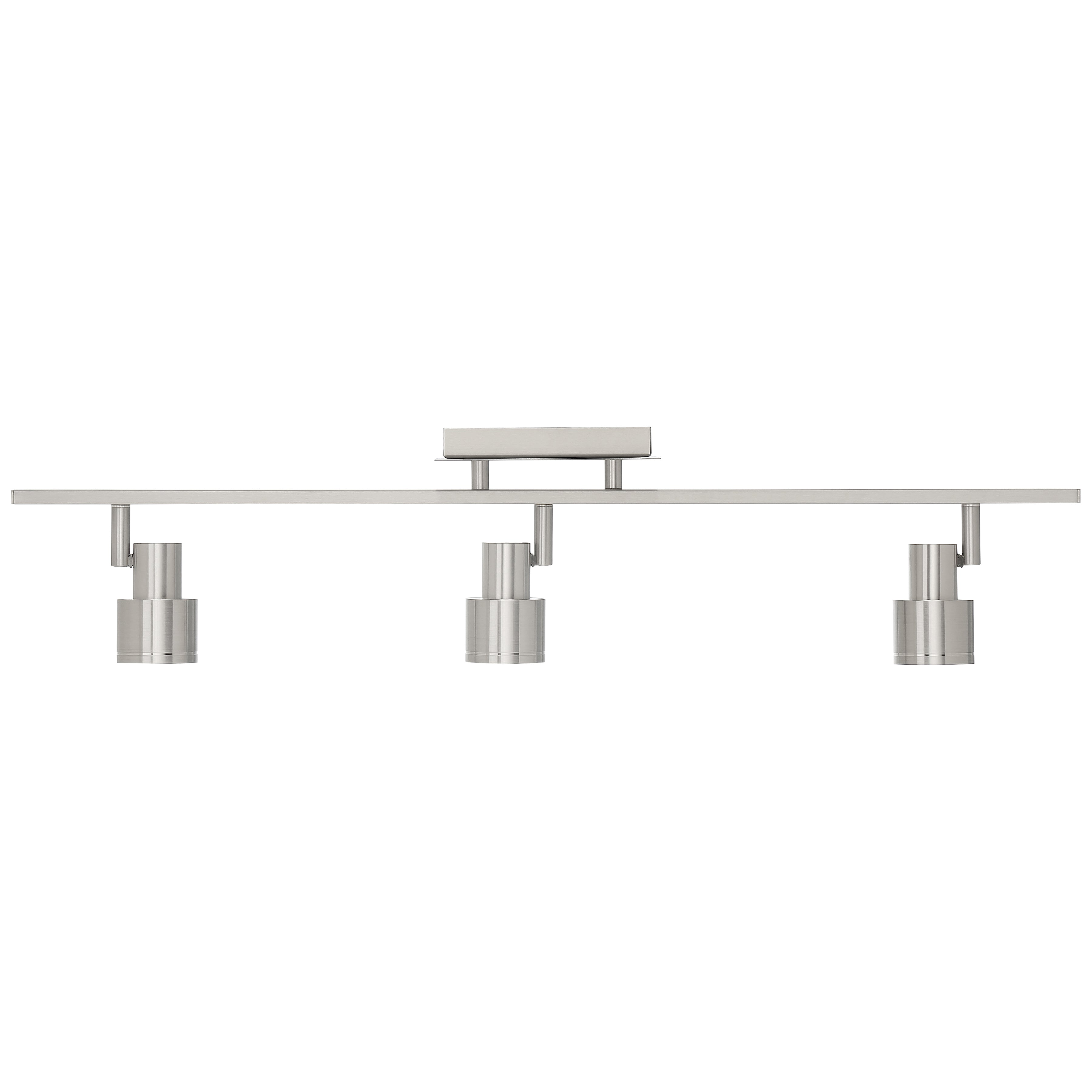 Lincoln 3 Light Adjustable LED Track, Brushed Steel