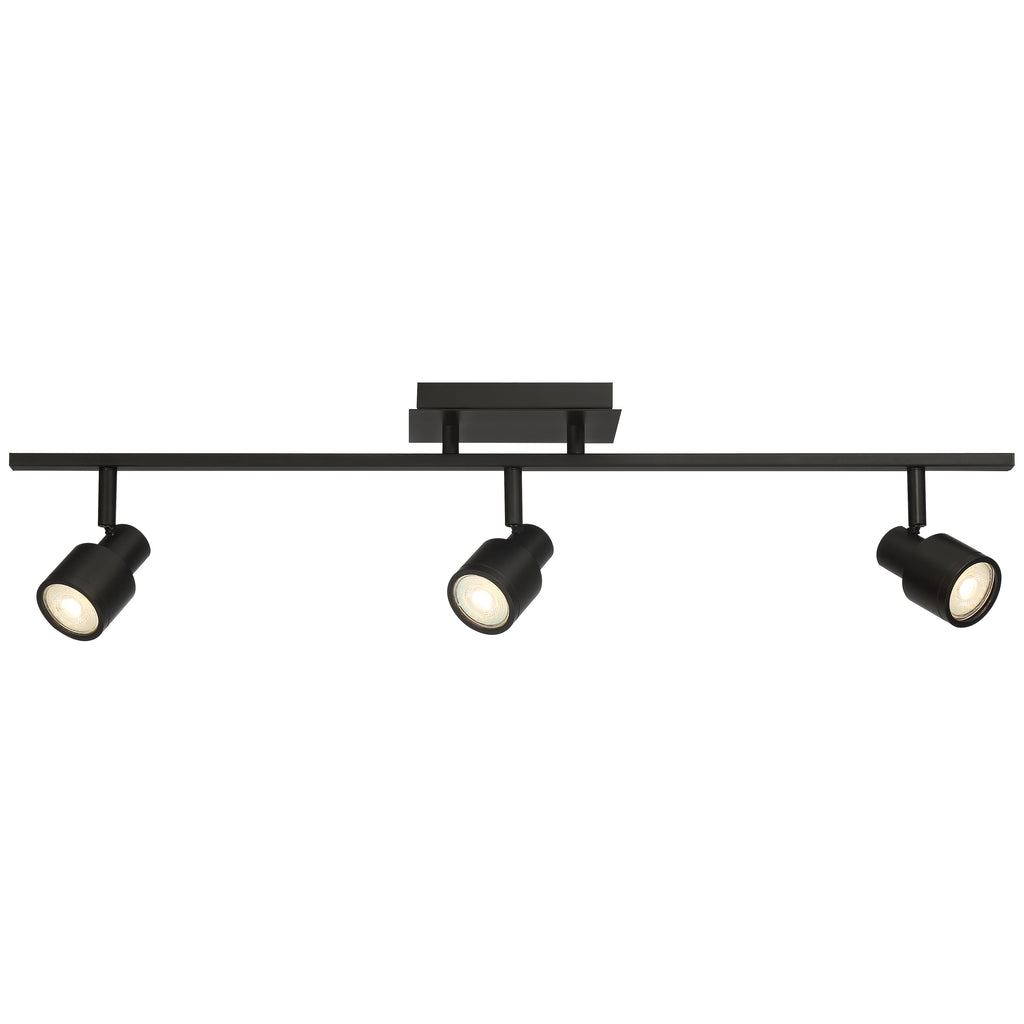 Lincoln 3 Light Adjustable LED Track, Matte Black