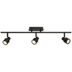 Lincoln 3 Light Adjustable LED Track, Matte Black