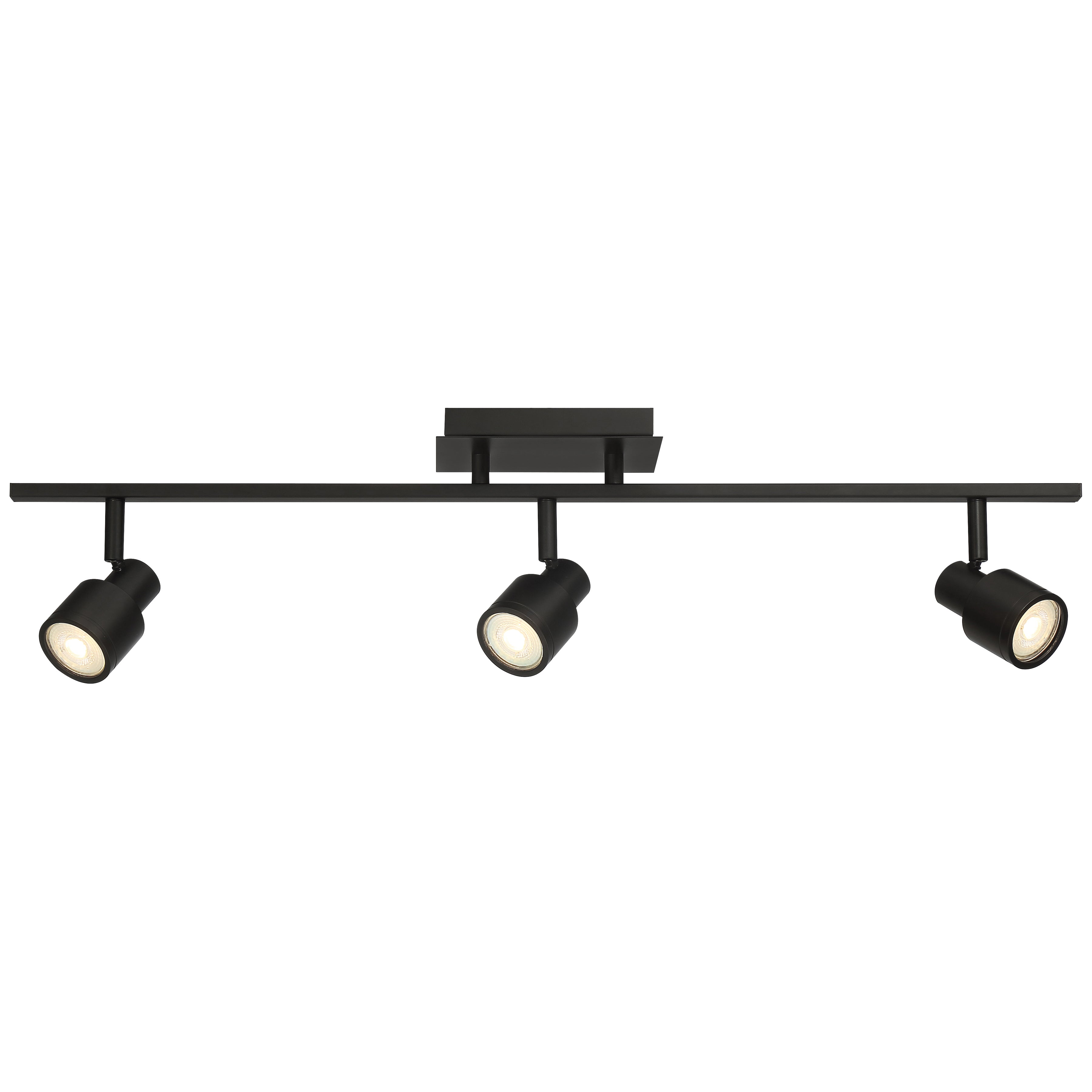Lincoln 3 Light Adjustable LED Track, Matte Black