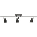 Lincoln 3 Light Adjustable LED Track, Matte Black