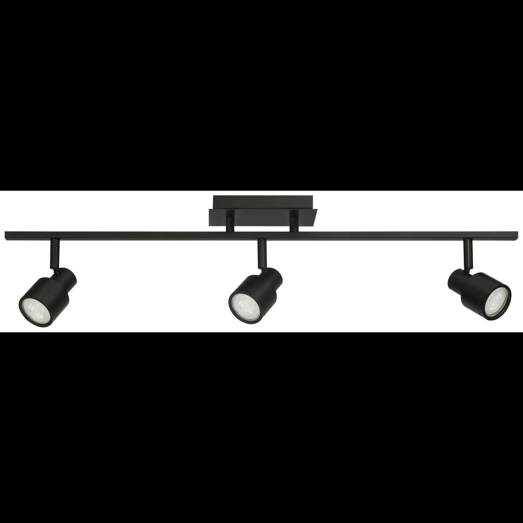Lincoln 3 Light Adjustable LED Track, Matte Black