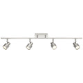 Lincoln 4 Light Adjustable LED Track, Brushed Steel