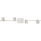 Lincoln 4 Light Adjustable LED Track, Brushed Steel