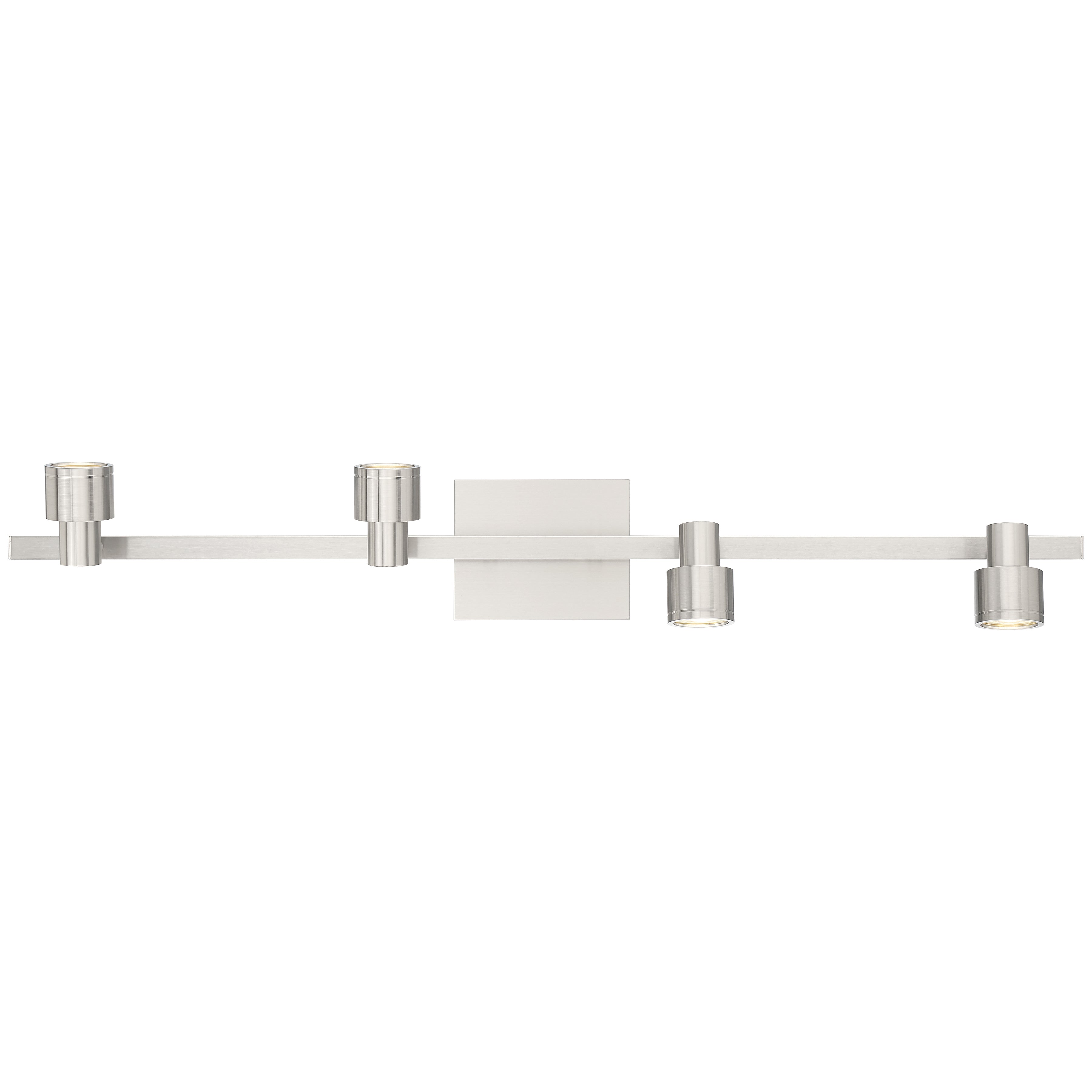 Lincoln 4 Light Adjustable LED Track, Brushed Steel