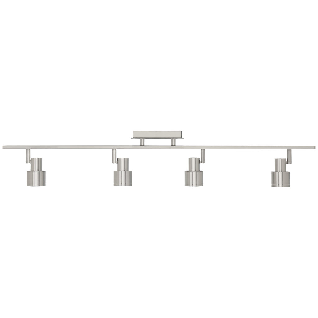 Lincoln 4 Light Adjustable LED Track, Brushed Steel