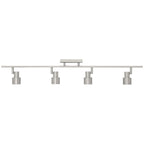 Lincoln 4 Light Adjustable LED Track, Brushed Steel