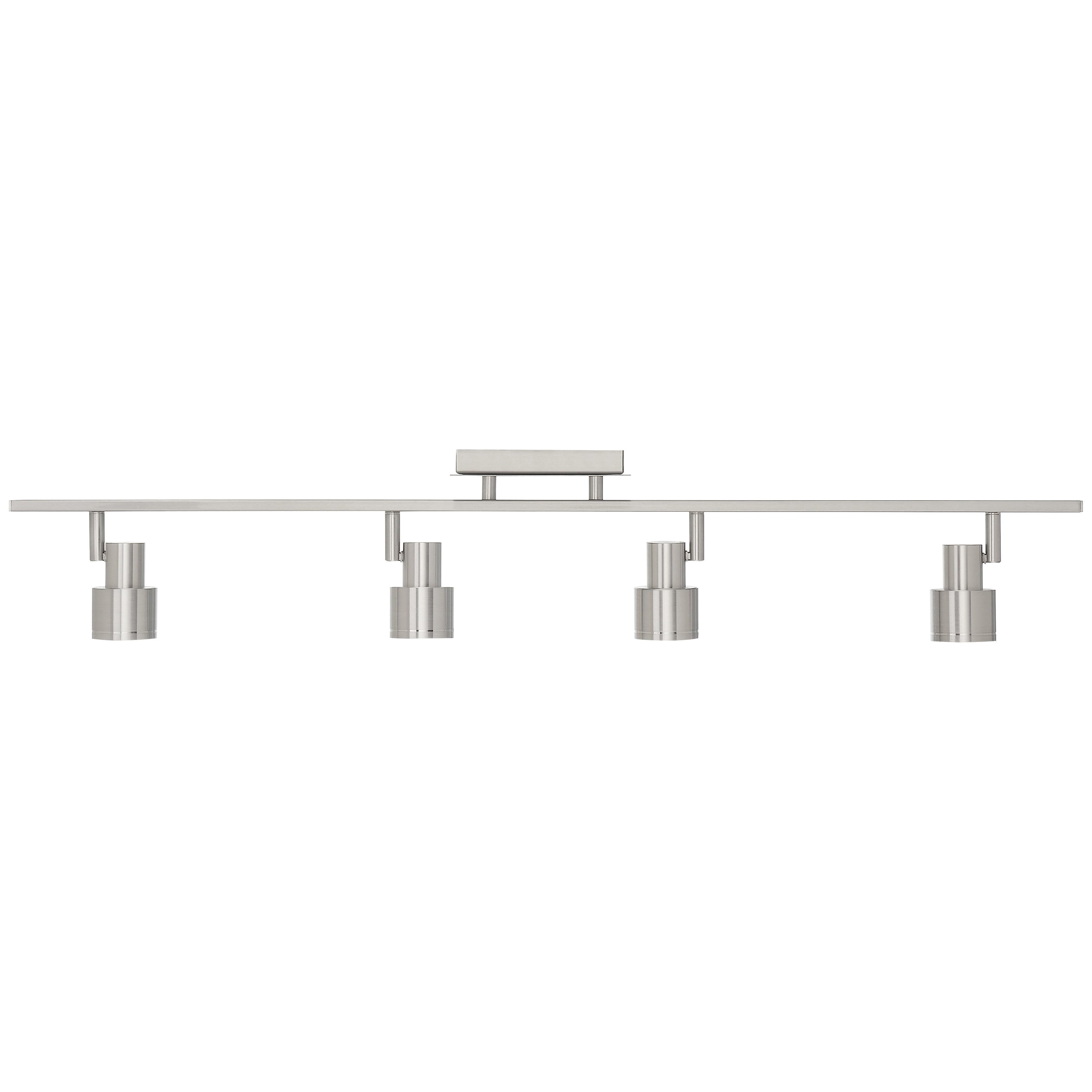 Lincoln 4 Light Adjustable LED Track, Brushed Steel