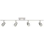 Lincoln 4 Light Adjustable LED Track, Brushed Steel