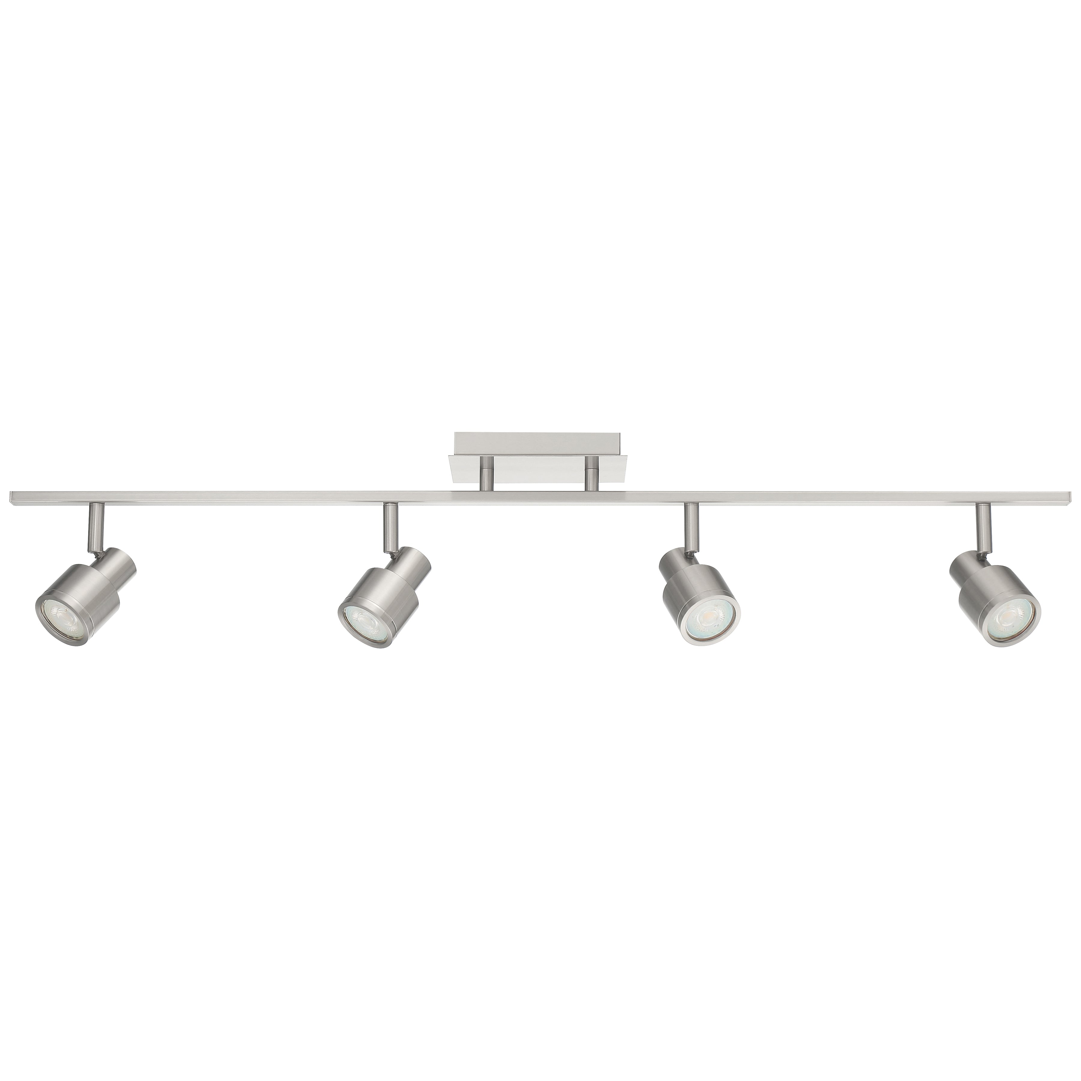 Lincoln 4 Light Adjustable LED Track, Brushed Steel