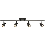 Lincoln 4 Light Adjustable LED Track, Matte Black