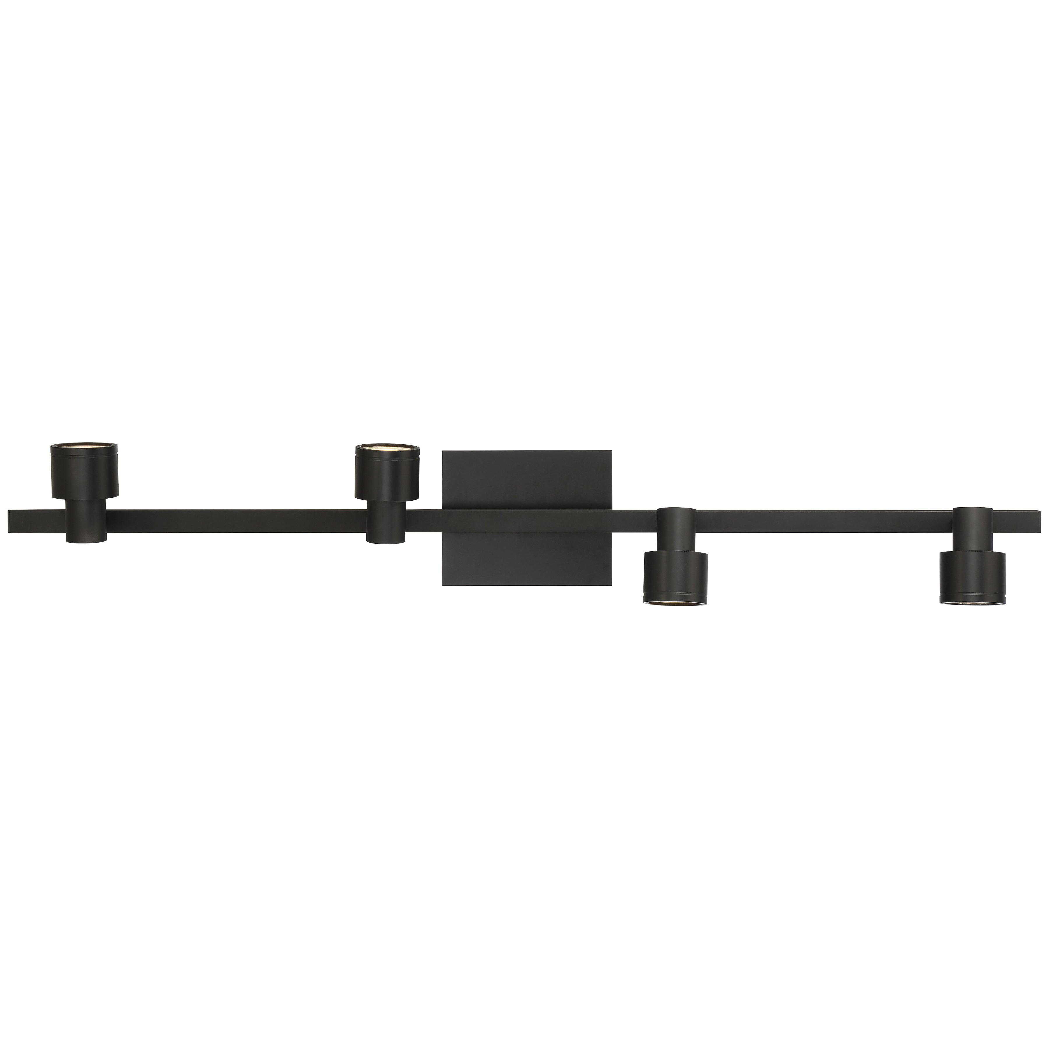 Lincoln 4 Light Adjustable LED Track, Matte Black