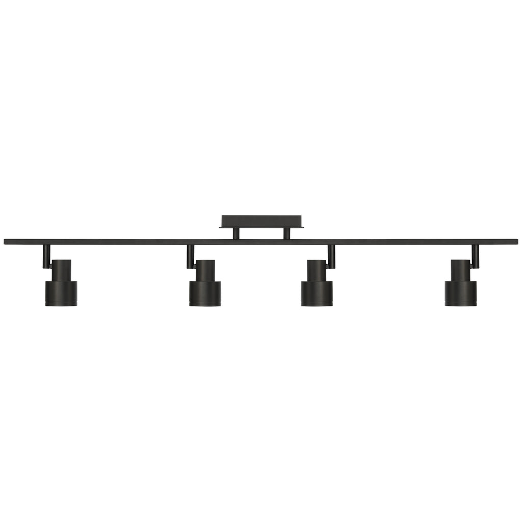 Lincoln 4 Light Adjustable LED Track, Matte Black