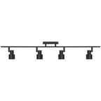 Lincoln 4 Light Adjustable LED Track, Matte Black
