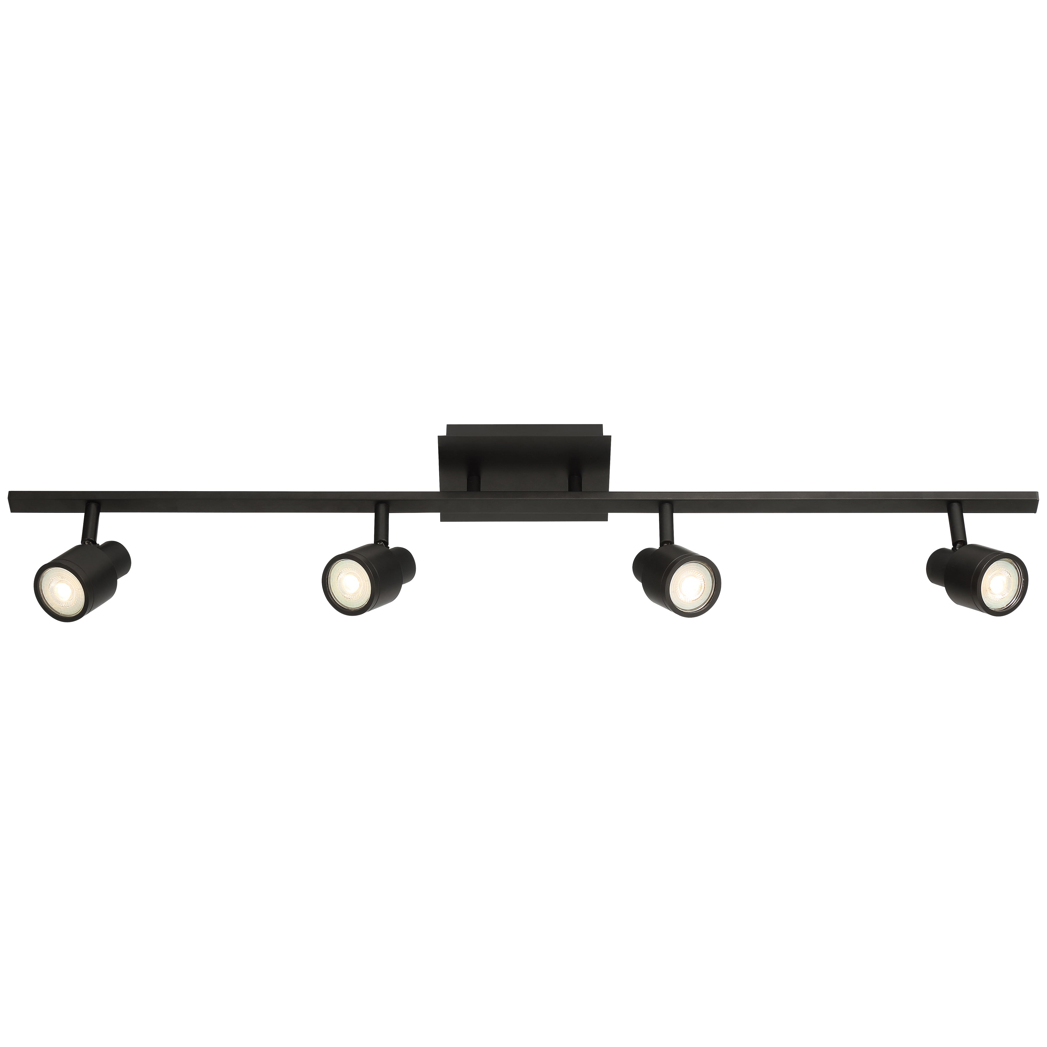 Lincoln 4 Light Adjustable LED Track, Matte Black