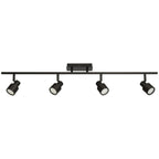 Lincoln 4 Light Adjustable LED Track, Matte Black
