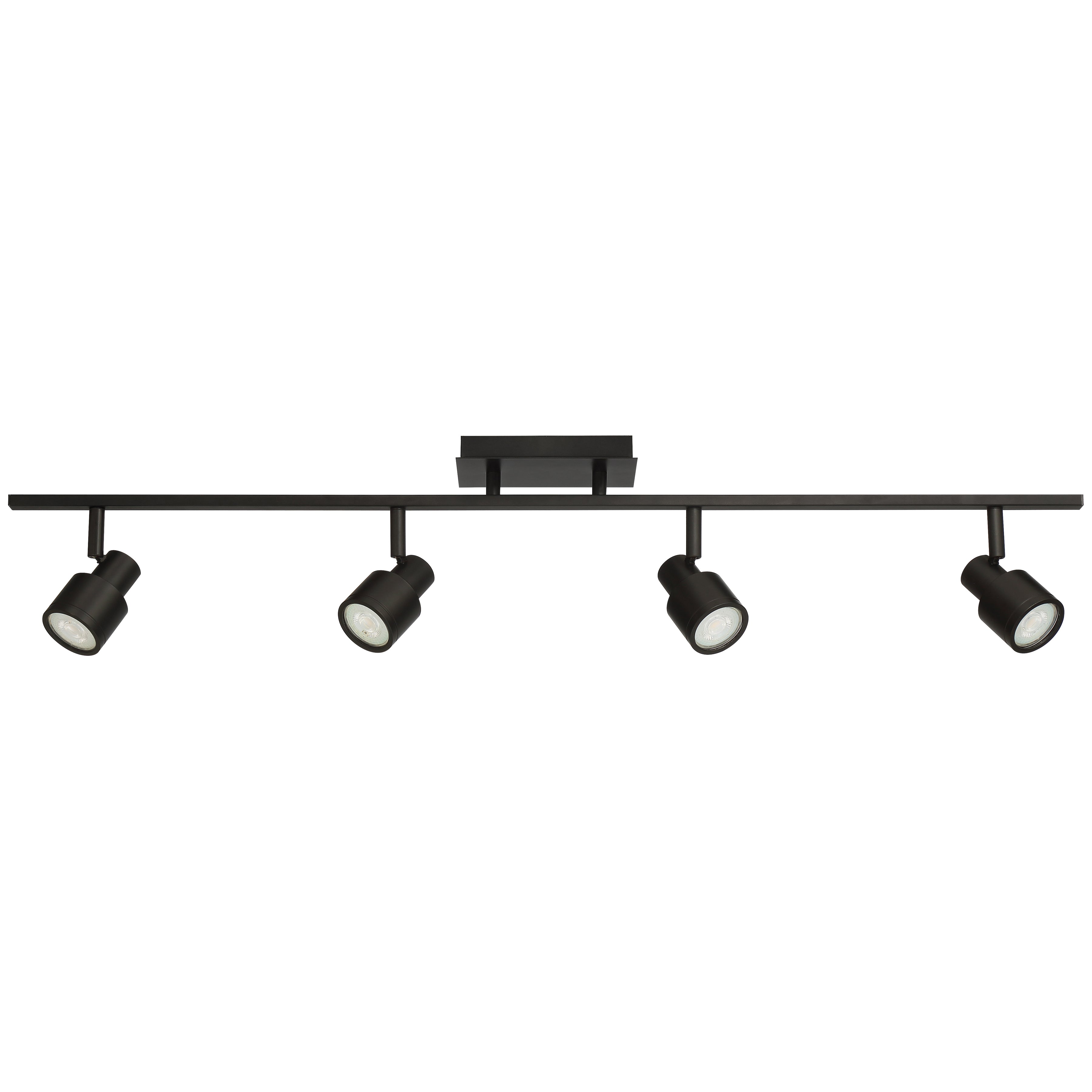 Lincoln 4 Light Adjustable LED Track, Matte Black