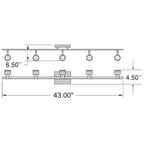 Access Lighting Lincoln 5 Light Adjustable LED Track, Brushed Steel, image 7