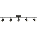Lincoln 5 Light Adjustable LED Track, Matte Black