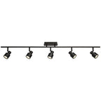 Lincoln 5 Light Adjustable LED Track, Matte Black