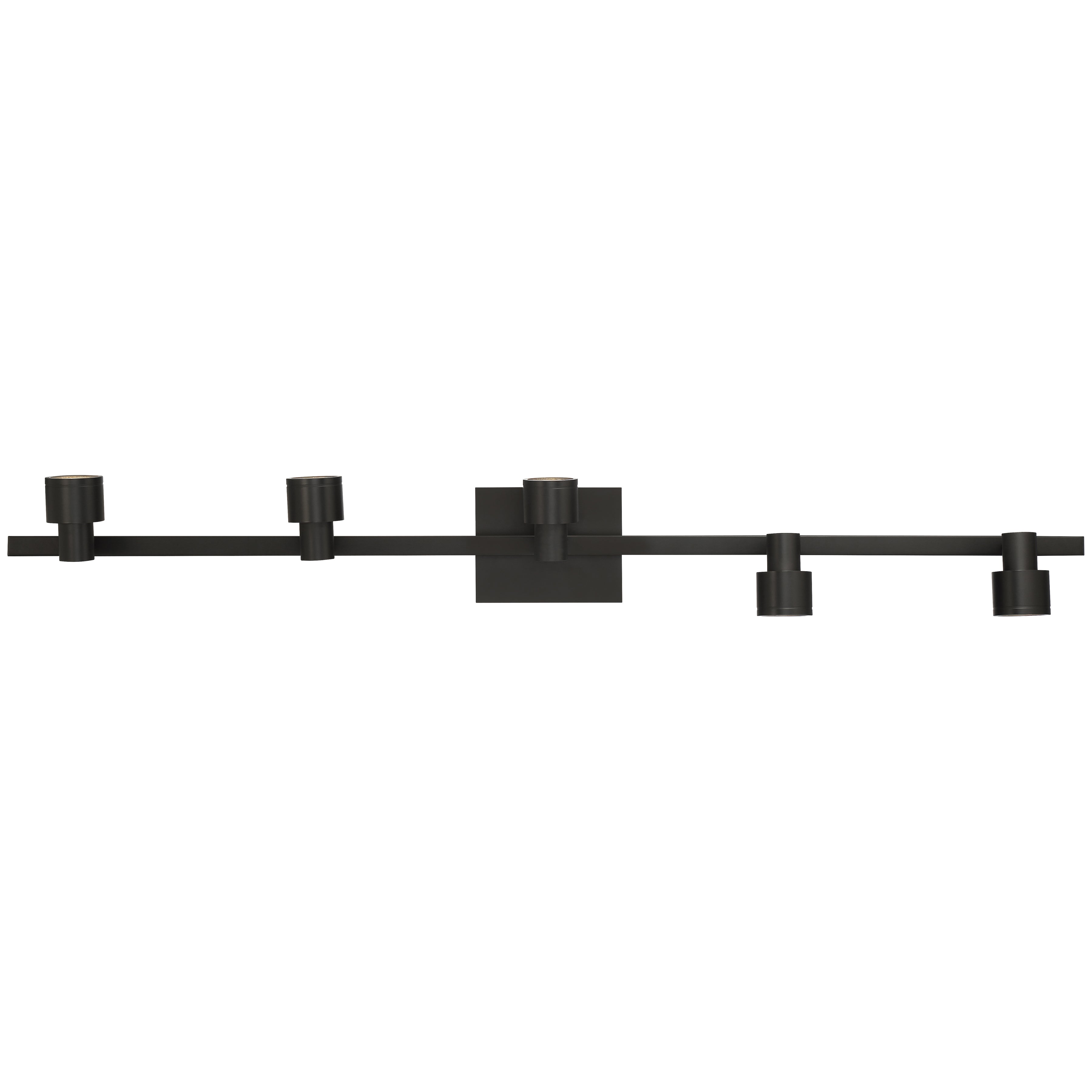 Lincoln 5 Light Adjustable LED Track, Matte Black