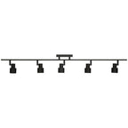 Lincoln 5 Light Adjustable LED Track, Matte Black