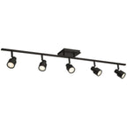 Lincoln 5 Light Adjustable LED Track, Matte Black