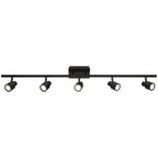 Lincoln 5 Light Adjustable LED Track, Matte Black